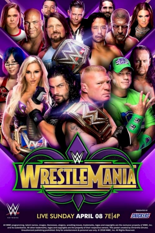 WWE WrestleMania 34 - Movie Poster WWE WrestleMania 34 - Movie Poster