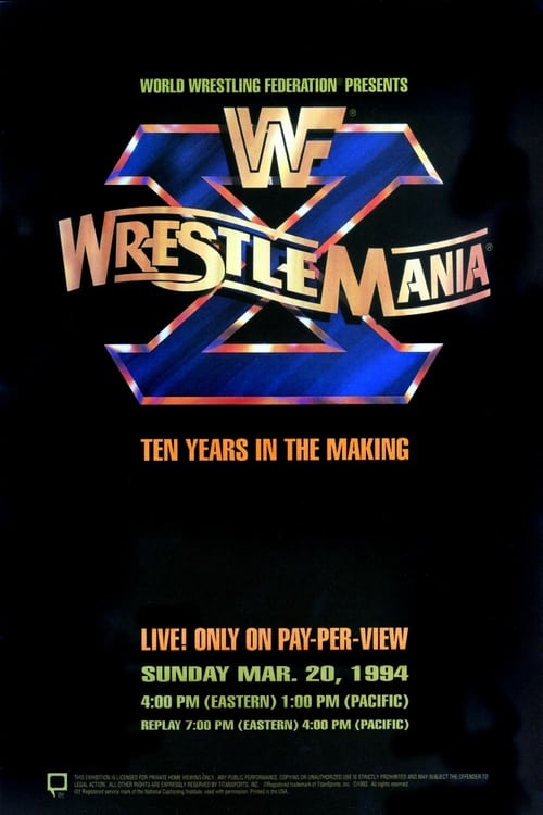 WWE WrestleMania X - Movie Poster WWE WrestleMania X - Movie Poster