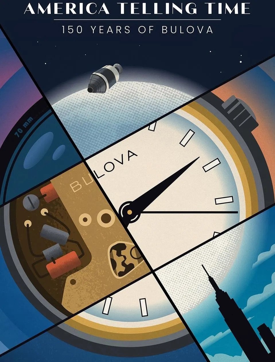 America Telling Time: 150 Years of Bulova - Movie Poster America Telling Time: 150 Years of Bulova - Movie Poster