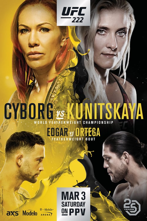 UFC 222: Cyborg vs. Kunitskaya - Movie Poster UFC 222: Cyborg vs. Kunitskaya - Movie Poster