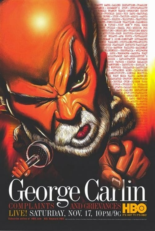 George Carlin: Complaints & Grievances - Movie Poster George Carlin: Complaints & Grievances - Movie Poster