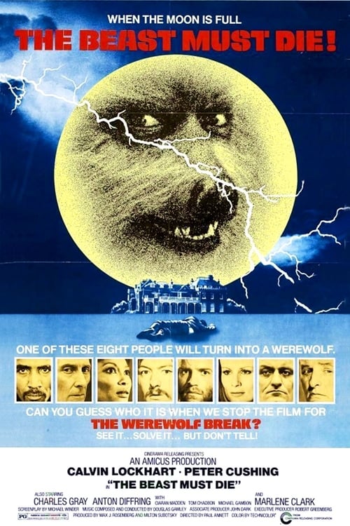 The Beast Must Die - Movie Poster The Beast Must Die - Movie Poster