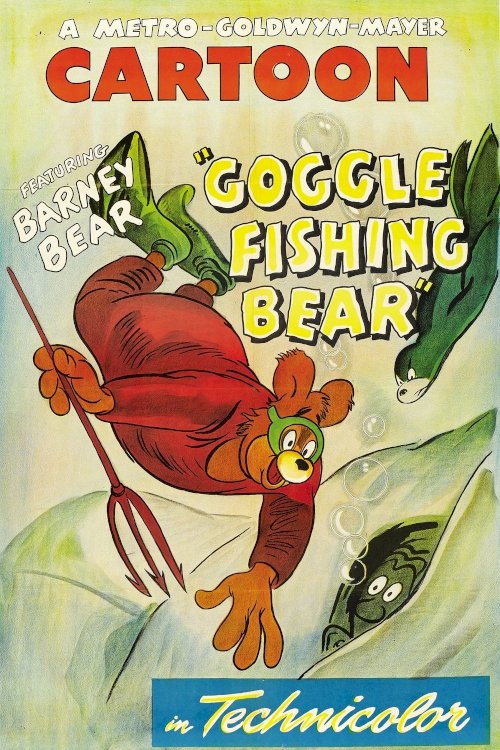 Goggle Fishing Bear - Movie Poster Goggle Fishing Bear - Movie Poster