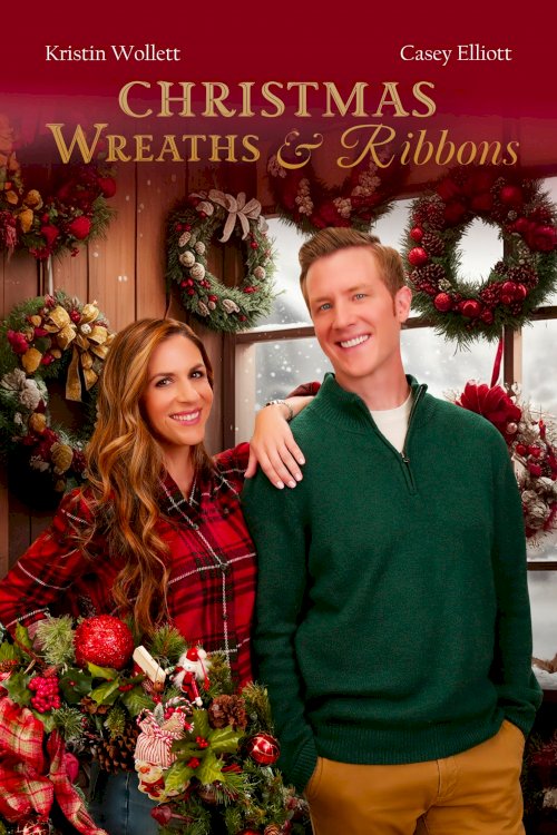 Christmas Wreaths and Ribbons - Movie Poster Christmas Wreaths and Ribbons - Movie Poster