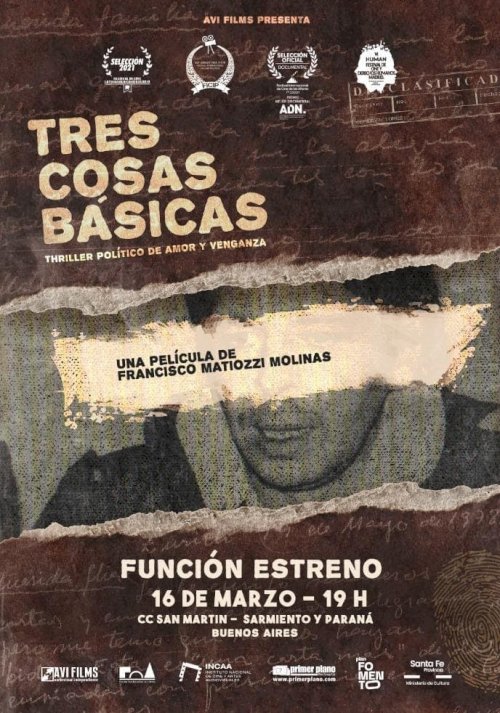Tres cosas básicas - Movie Poster Tres cosas básicas - Movie Poster