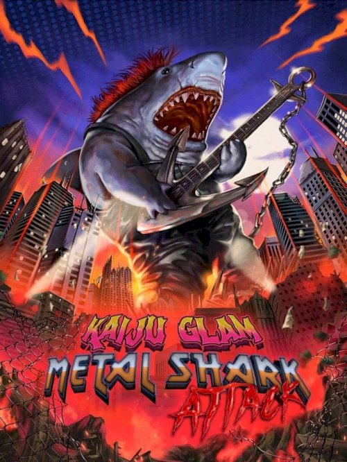Kaiju Glam Metal Shark Attack - Movie Poster Kaiju Glam Metal Shark Attack - Movie Poster
