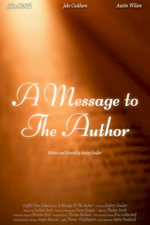 A Message to the Author - Movie Poster A Message to the Author - Movie Poster