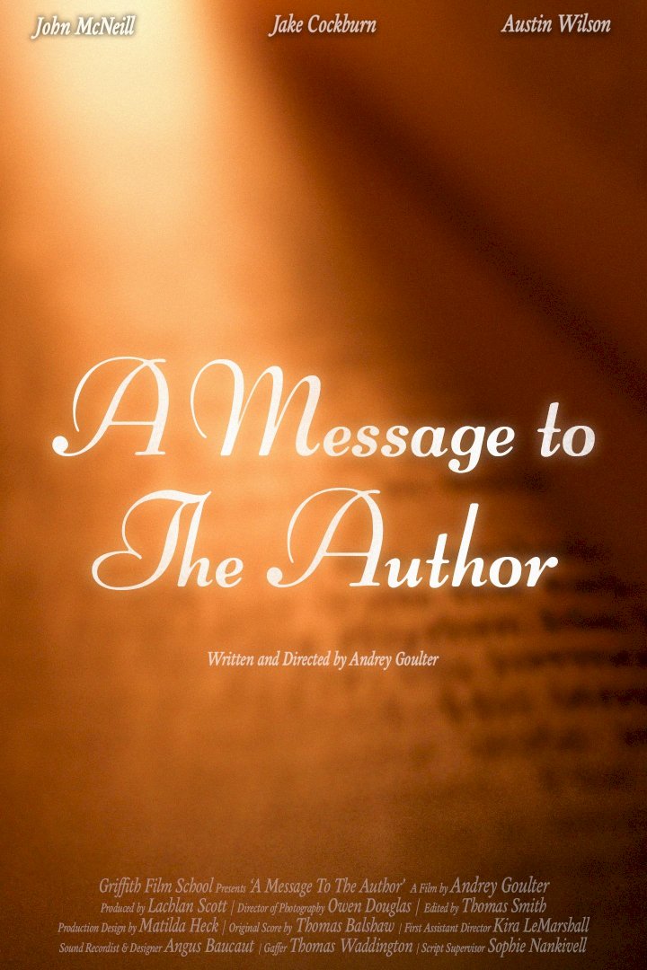 A Message to the Author - Movie Poster A Message to the Author - Movie Poster