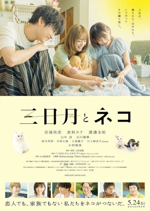 Crescent Moon and Cats - Movie Poster Crescent Moon and Cats - Movie Poster