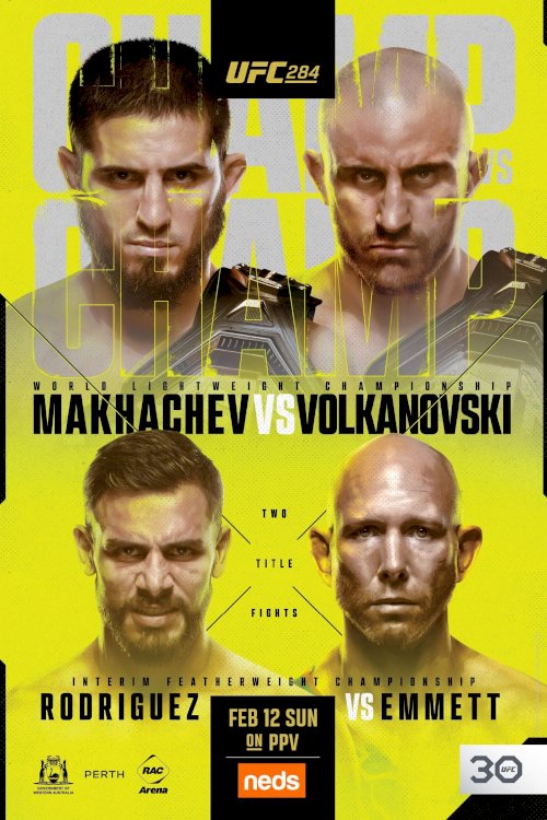 UFC 284: Makhachev vs. Volkanovski - Movie Poster UFC 284: Makhachev vs. Volkanovski - Movie Poster