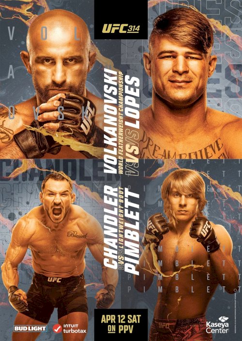 UFC 314: Volkanovski vs. Lopes - Movie Poster UFC 314: Volkanovski vs. Lopes - Movie Poster