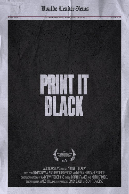 Print It Black - Movie Poster Print It Black - Movie Poster